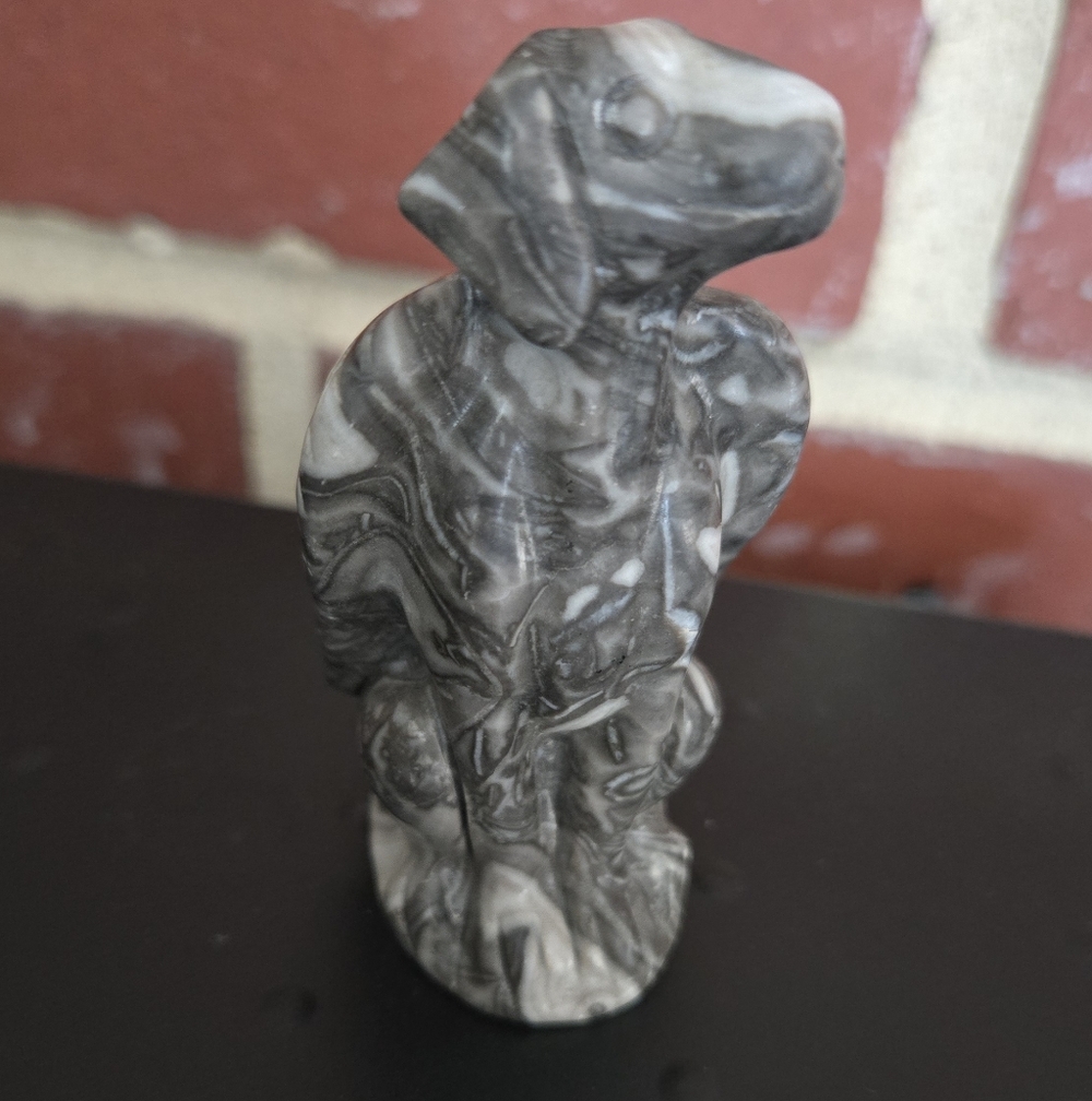 Marbled Soapstone Winged Dog Figurine Memorial Gift